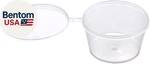 2 Oz. - 100 Sets Disposable Plastic Portion Cups With Lids, Stackable Airtight New. Price: $30.14.