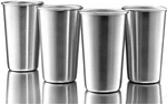 Amzocina 4 Pack Stainless Steel Cups, 16OZ Pint Tumbler, Premium Metal Drink New. Price: $17.40.