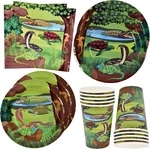 122 Pcs Reptile Lizard Snake Party Supplies Set Paper Plates Cup Napkin For Wild New. Price: $31.41.
