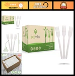Ecovita Compostable Large Disposable Forks 500 Pack 7 In Friendly New. Price: $121.99.