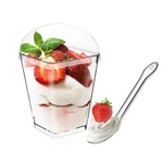 Dessert Cups 5 Oz 100 Pack Clear Plastic Lids Spoons Monrocco Tall Appetizer New. Price: $51.99.
