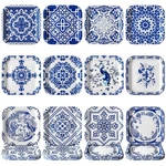 120 Pcs Blue And White Flower Paper Plates 9 Inch Chinoiserie Disposable Squa... New. Price: $47.99.