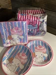 Cinnamoroll Birthday Decorations, 20 Plates, Napkins And 1 Tablecover New. Price: $13.90.