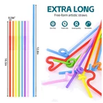 400 Colorful Bendy Plastic Straws 12.8" - Party Decorations New. Price: $45.59.