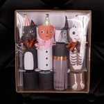 New Meri Halloween Witch Cat Ghost Jack-o'-lantern Set 4 Party Crackers Nib. Price: $26.99.
