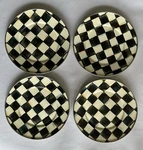 Mackenzie Childs Courtly Check 8 Inch Salad/dessert Plates Set Of Four Used. Price: $165.00.