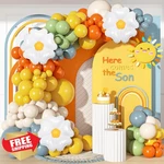 Ouddy 167PCS Boho Dusty Blue Daisy Balloon Arch Garland Kit Boy Birthday New. Price: $20.00.