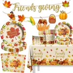 Friends Giving Party DECORATIONS,142PCS Fall Tableware Includes Paper Plates,... New. Price: $30.34.