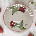 Southern Potteries Blue Ridge Scalloped Strawberry Plate Hand Painted Dinnerware Used. Price: $12.00.