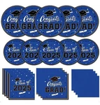 200PC Graduation Party Plates & Napkins 2025 Blue+black Service For 50 New. Price: $28.98.