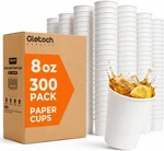 Glotoch 8OZ Paper Party Cups Disposable 300 Pack, White Leak-proof Bpa-free New. Price: $29.99.