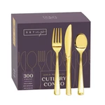 Setup 300 Count Disposable Silverware, Gold Combo Cutlery - 100 Forks, ... New. Price: $44.47.