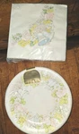 Vintage Hallmark Luncheon Beverage Napkins Dessert Plates Wedding Bells Floral New. Price: $19.99.