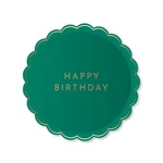 Bonjour F Green Happy Birthday Small Paper Party Plates Sturdy Disposabl... New. Price: $14.46.