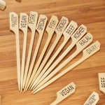 Printed Food Label Marker Wood Paddle Pick Skewers 3.5" (9CM) - Bamboomn New. Price: $11.03.
