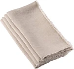 Saro Lifestyle Fringe Linen Table Napkin (set Of 4), Natural, 20" New. Price: $67.99.