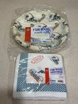 Miami Dolphins Nfl Football Sports Party Plastic Plate Napkin Set 1990S Used. Price: $30.00.