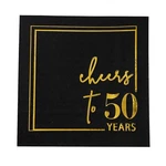 Cheers To Years Cocktail Napkins 50 3-PLY Birthday 5X5 Inches Dis New. Price: $15.09.