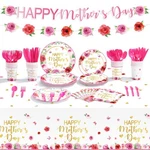 171 Pcs Happy Mother's Day Party Decorations Disposable Mothers Plates Na... New. Price: $48.44.