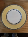 Villeroy & Boch Audun Fleur Dinner Plate 10.5 Yellow Black Germany Set Of 2 Used. Price: $35.99.