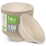 Compostable Paper Bowls 16 Oz. 150 Disposable Eco Friendly Sturdy Tree New. Price: $48.44.