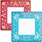 Viva Party 10-INCH Square Dinner Plates Paper Assorted Colors 20 Pack New. Price: $8.49.