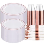 350 Pieces Rose Gold Plastic Dinnerware, Guests Disposable Plates With Ros... New. Price: $75.80.