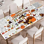 Thanksgiving Tablecloth 72" X 35" (rectangular), COLORFUL-1 New. Price: $18.99.