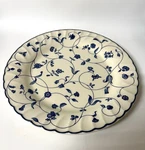 Staffordshire Tableware 'oakwood' Blue Floral Vine Design Scalloped Dinner Plate Used. Price: $24.00.