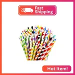 Lives On Green 100 Counts 7.75 Inch Colorful Striped Disposable Paper Drinking New. Price: $10.09.
