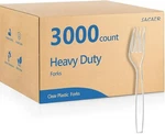 Sacatr 3000 Count Plastic Forks Bulk Silverware Heavy Duty, Bpa- New. Price: $170.99.