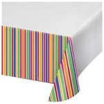 Creative Converting Party Stripes Dots Bright Colors Decoration Table Cover, Nip New. Price: $5.95.