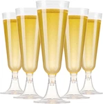 50 Pack Plastic Champagne Flutes 5.5 Oz Disposable One Size, Transparent New. Price: $22.87.