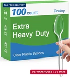 Dealusy 100 Count Clear Plastic Spoons Disposable, Bpa-free, Heat Resistant, Sol New. Price: $22.48.