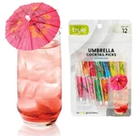 True Umbrella Appetizer Picks, Mini Set Of 12, Multicolor New. Price: $8.89.