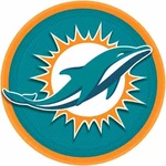 Miami Dolphins Nfl Pro Football Sports Banquet Party 9" Paper Dinner Plates New. Price: $9.99.