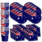 Australian Flag Birthday Party Supplies Set Plates Napkins Cups Tab... New. Price: $23.22.