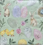 Easter Egg Bunny Floral Chick Pastel Roobee Cocktail Paper Napkins 40 Count 3PLY New. Price: $7.00.
