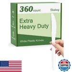 Dealusy 360 Ct Heavy Duty White Plastic Knives Disposable Bpa-free Heat Resist New. Price: $39.89.