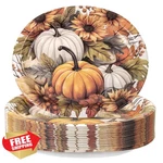 Wdf 50PK 10X12 Thanksgiving Pumpkin Paper Plates Disposable New. Price: $52.99.