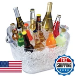 Prodyne Big Square Party Beverage Tub Clear 17.75QT Shatter-proof New. Price: $59.26.