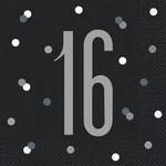 Glitz Party 16TH Birthday Disposable Paper Luncheon Napkins - 1/2" ,16 Counts New. Price: $12.87.