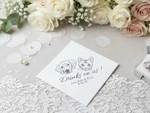 Personalized Wedding Cocktail Napkins With Pet Portrait Custom 50-200 Pack New. Price: $69.99.