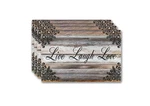 Popular Home Durable Place Mats Set Of 4 Live Laugh Love New. Price: $32.91.