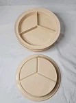 Get Melamine Divided Section Plate Cp 530 Lot Of 4 Beige Restaurant Cafeteria Used. Price: $24.99.