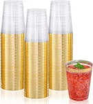 Dayammi 200 Pack Gold Plastic Cups 10 Oz Clear Rimmed Disposab New. Price: $46.29.