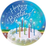 Sparkle Wishes Celebration Adult General Birthday Party 7" Paper Dessert Plates New. Price: $9.99.