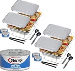 Sterno Disposable Chafing Dish Buffet Set, 4-HOUR For Parties, Catering Supplies New. Price: $33.99.