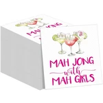 30 Pcs Mahjong Napkins Cocktail Paper 6.5 X Inches Valentine's Day Mahjon... New. Price: $11.93.
