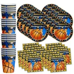 Basketball Party Supplies Kit Plates Cups Napkins For 16 Guests New. Price: $29.67.